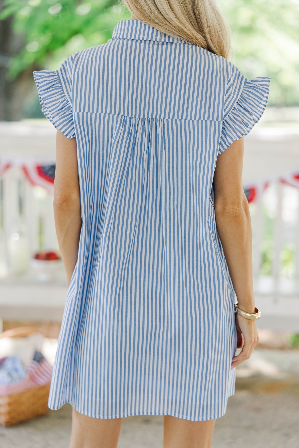 On The Way Blue & White Striped Shift Dress – Shop the Mint