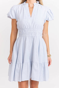 Let's Get Going Light Blue Stripe Dress