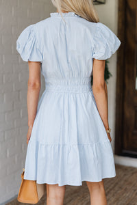 Let's Get Going Light Blue Stripe Dress