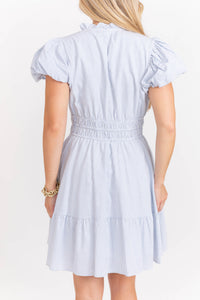 Let's Get Going Light Blue Stripe Dress