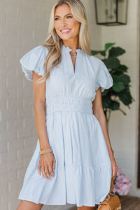 Let's Get Going Light Blue Stripe Dress