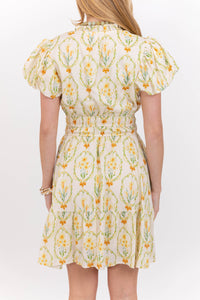 Let's Get Going Cream Medallion Print Dress