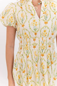 Let's Get Going Cream Medallion Print Dress