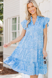 Make It Your Own Blue Paisley Tiered Dress – Shop the Mint