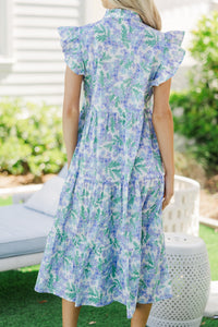 Real Love Purple Floral Midi Dress