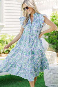 Real Love Purple Floral Midi Dress