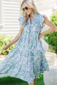 Real Love Purple Floral Midi Dress