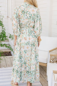 All The Fun Mint Green Floral Midi Dress