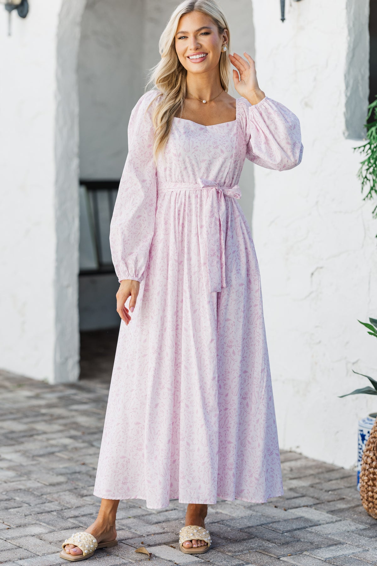 Pink Toile Dress main image 0