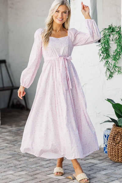 Feeling Oh So Sweet Pink Toile Midi Dress – Shop the Mint