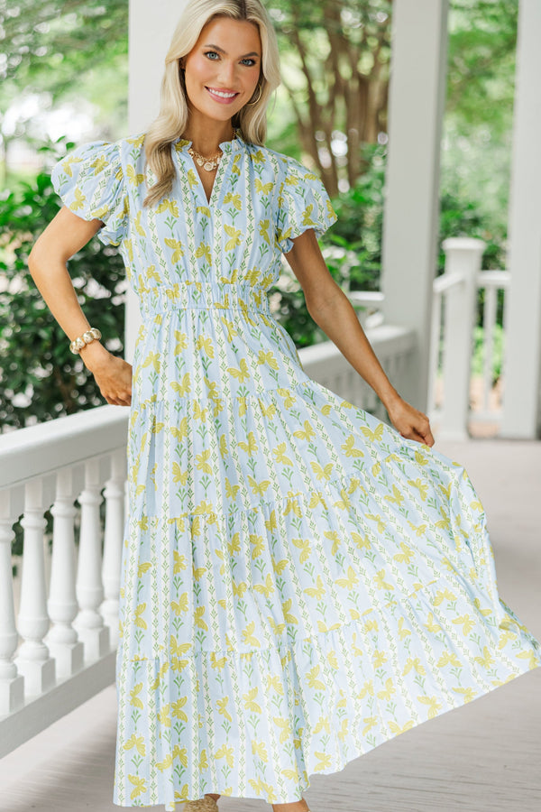 Coming Back For You Light Blue Floral Tiered Midi Dress Shop the Mint Coming Back For You Light Blue Floral Tiered Midi Dress Shop the Mint