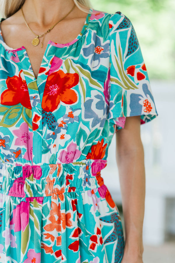 What You Do Emerald Green Floral Midi Dress  Shop the Mint