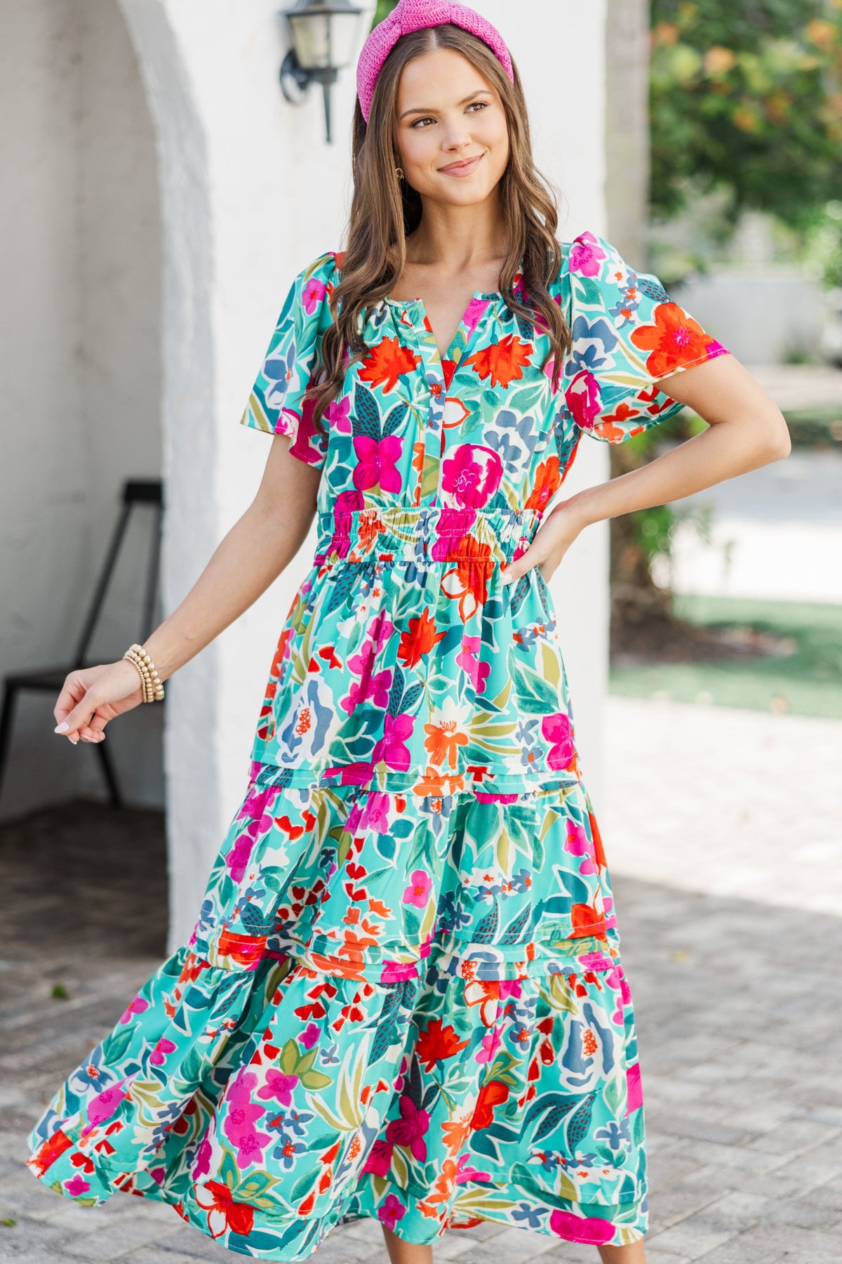 What You Do Emerald Green Floral Midi Dress – Shop the Mint