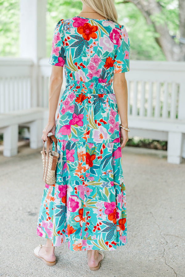 What You Do Emerald Green Floral Midi Dress  Shop the Mint