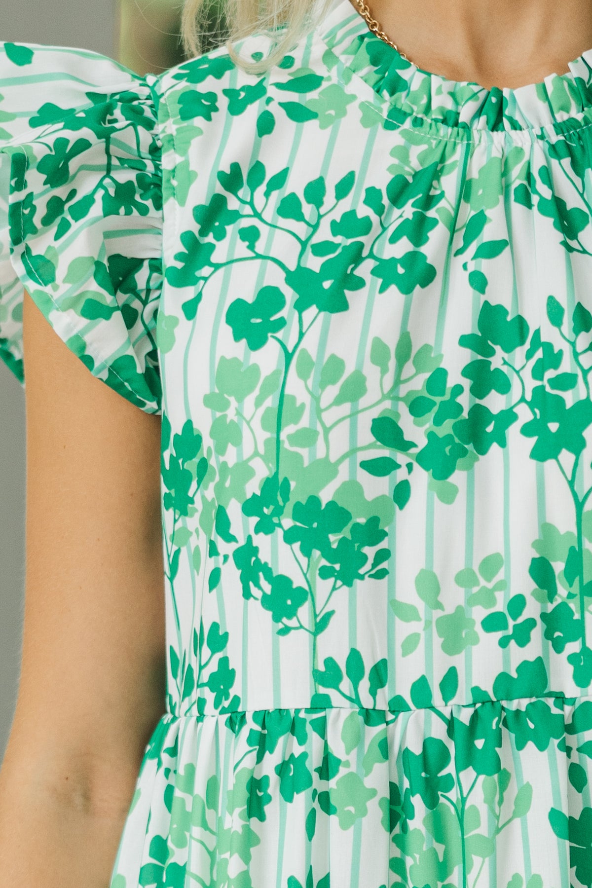 Speak Your Mind Green Floral Midi Dress  Shop the Mint