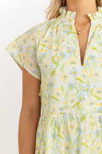In Your Dreams Yellow Floral Midi Dress