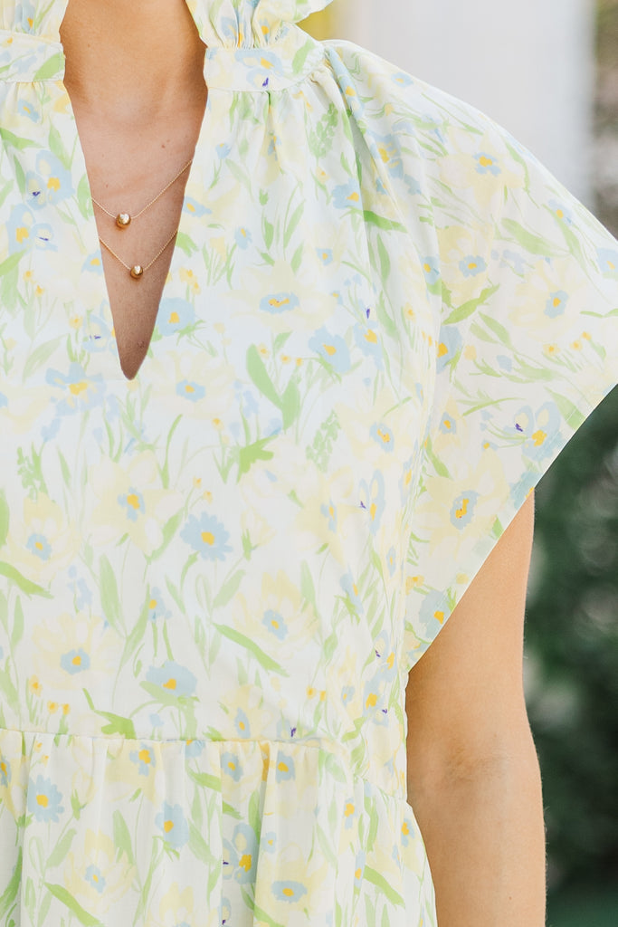 In Your Dreams Yellow Floral Midi Dress – Shop the Mint