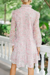 Always On My Mind Pink Floral Tulle Babydoll Dress