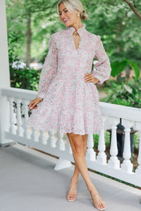 Always On My Mind Pink Floral Tulle Babydoll Dress