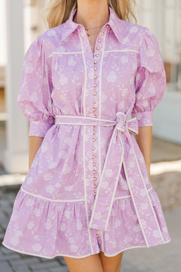 Gather Round Lavender Floral Dress – Shop the Mint