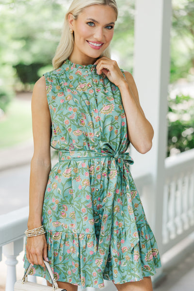 The Dreamer Green Paisley Dress, X-Large - The Mint Julep Boutique