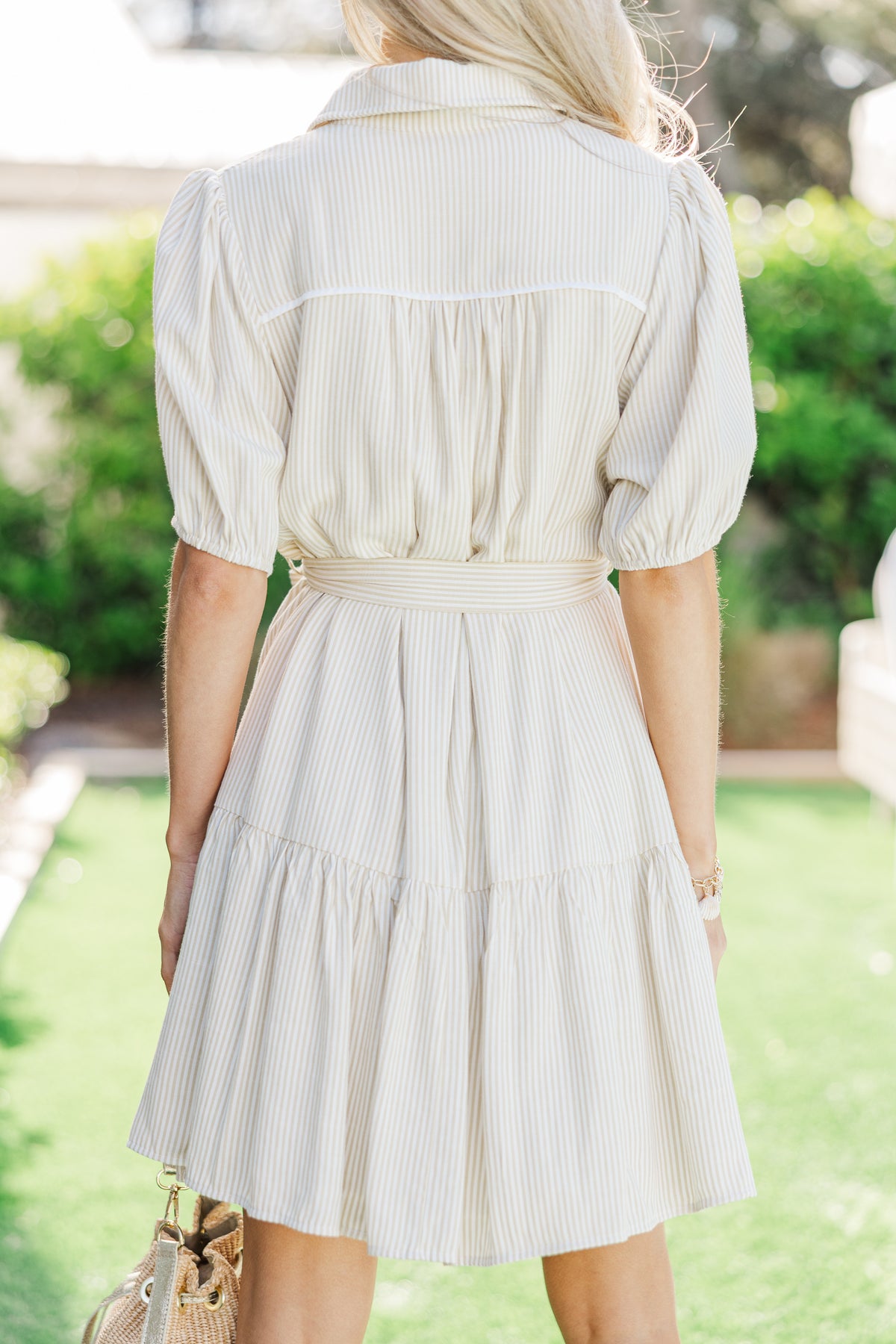 Wells Dress in Taupe Embroidery main image 1