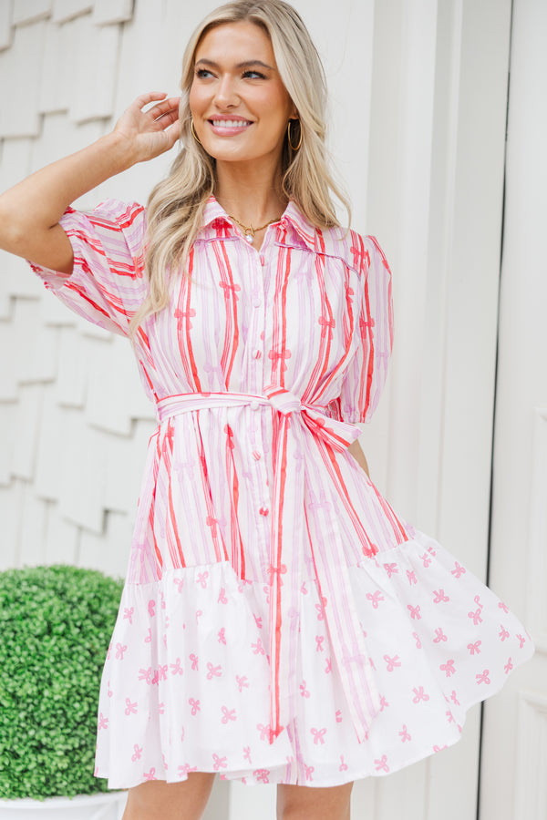 pink and white print dress Imogen Pink Floral Print Strapless Maxi Dress - US 12
