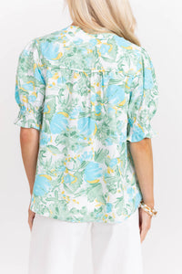 Can't Stop Now Sage Green Floral Blouse