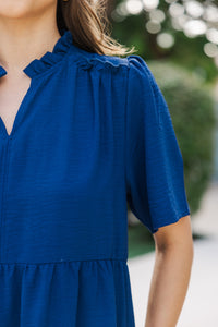 First And Foremost Navy Blue Midi Dress