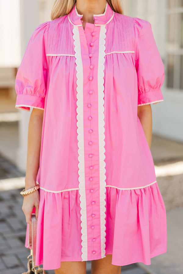 Willing To Help Pink Button Down Dress – Shop the Mint