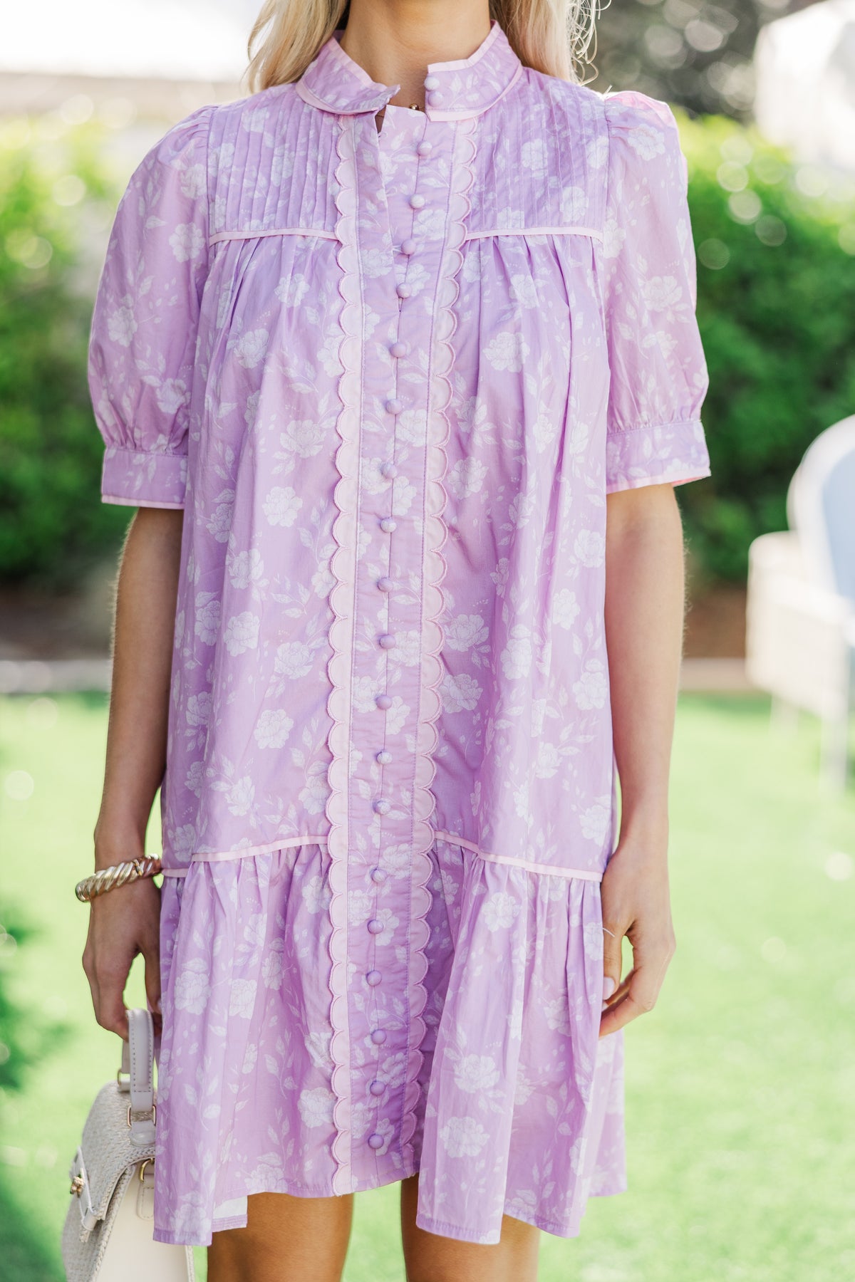 Twilight Floral Button-Down Dress