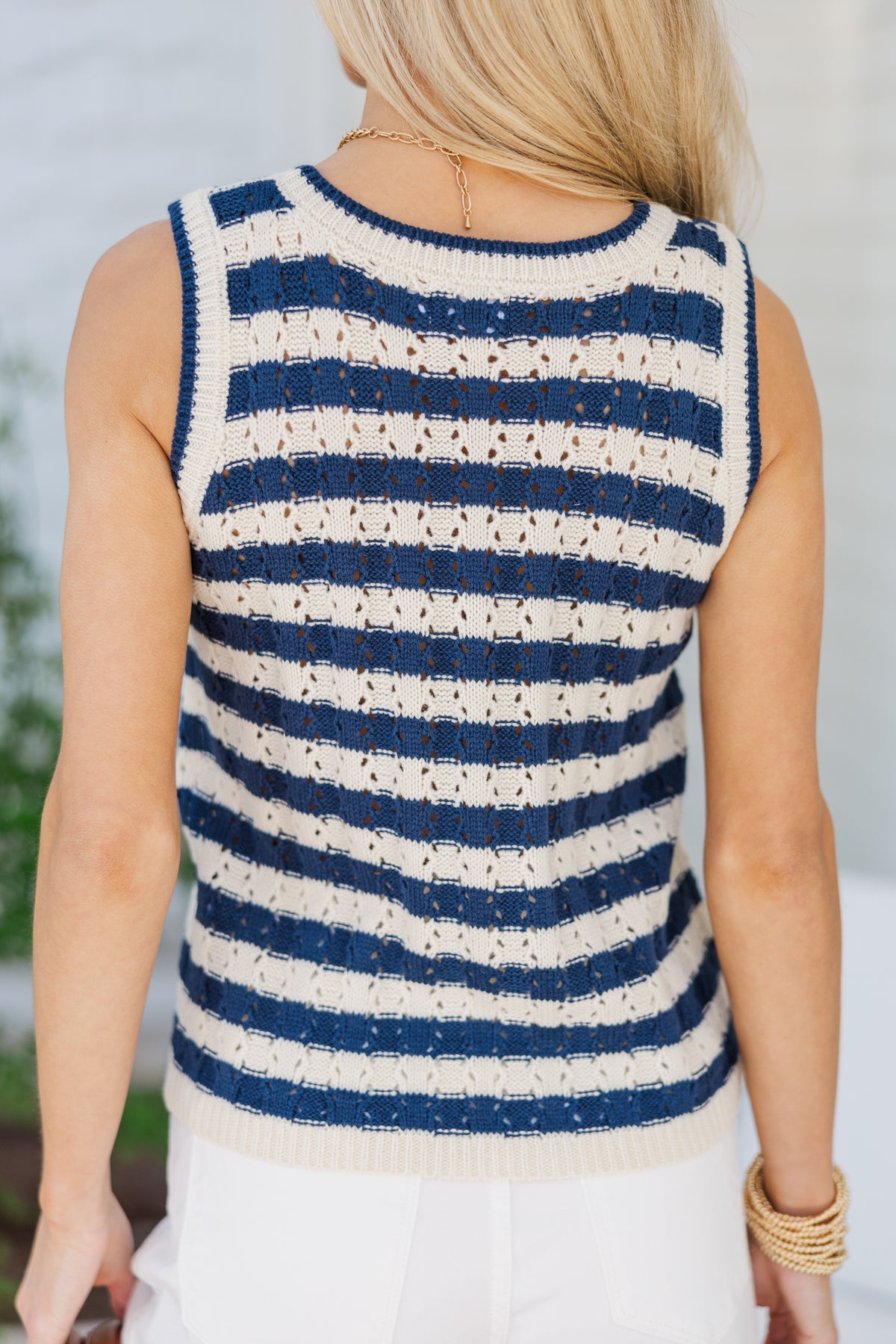 Yacht Life Striped Knit Tank
