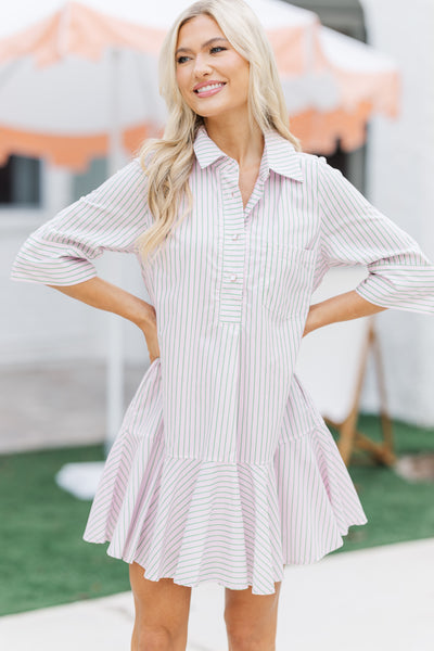 The Genuine Pink Striped Dress – Shop the Mint