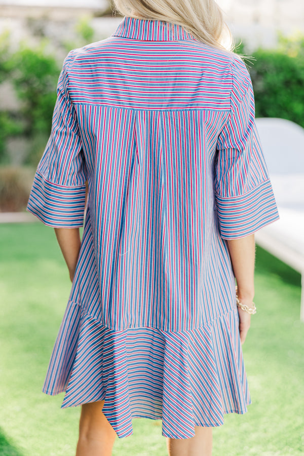 The Genuine Navy Blue Striped Dress – Shop the Mint
