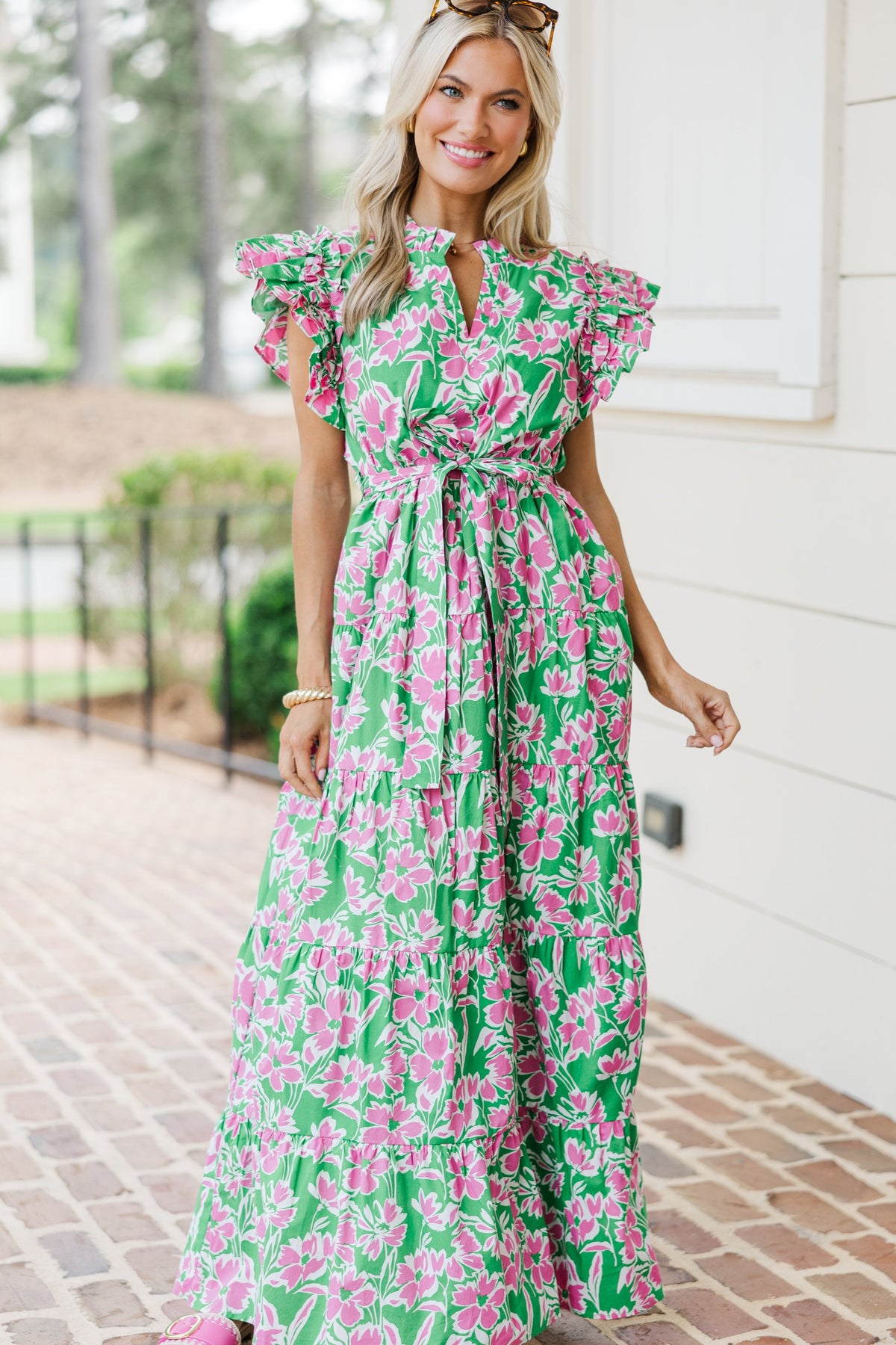 Future Fun Green Floral Maxi Dress Shop the Mint Future Fun Green Floral Maxi Dress Shop the Mint