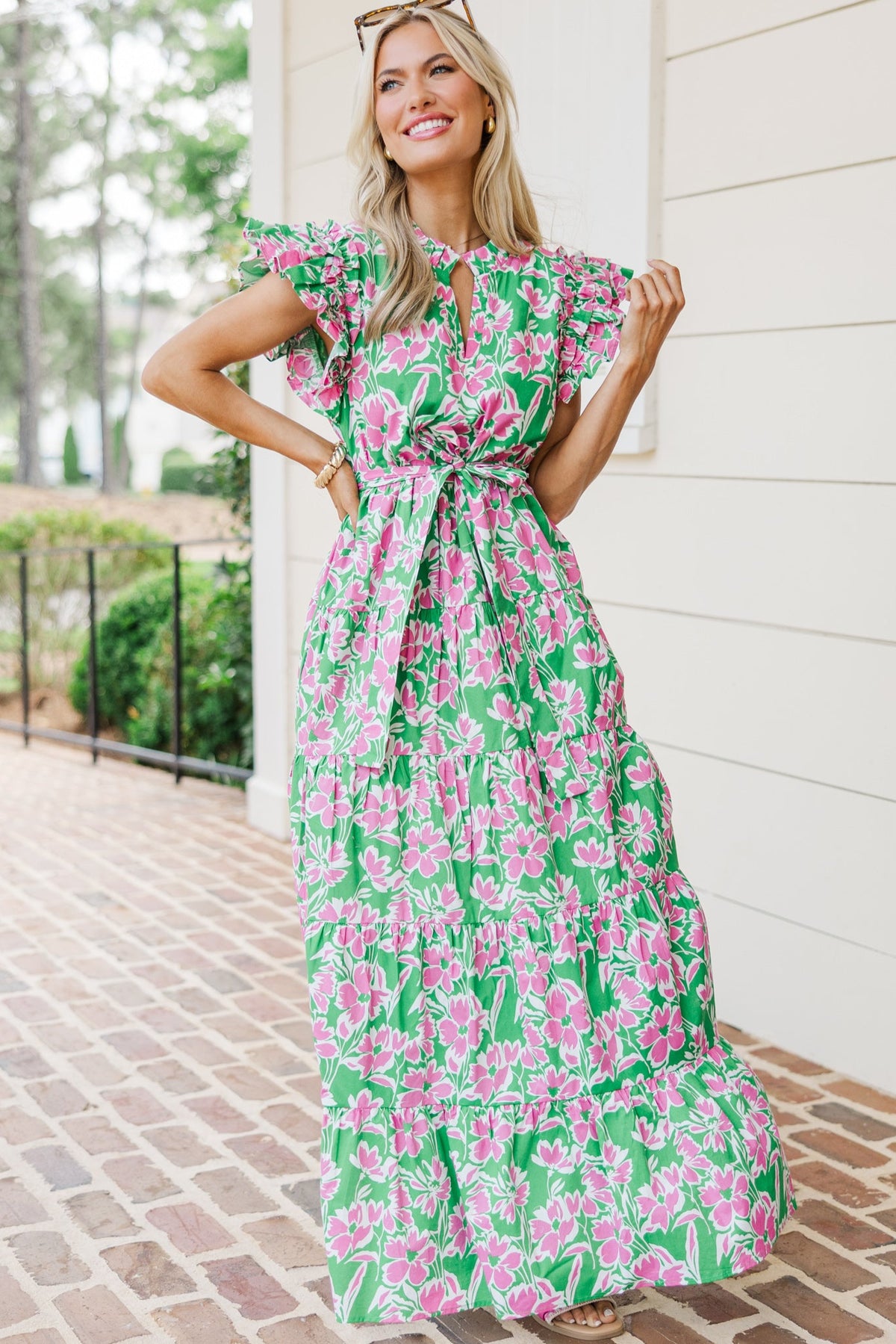 Future Fun Green Floral Maxi Dress – Shop the Mint