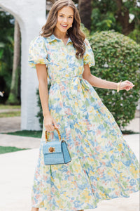 Wait For Daylight Green Floral Maxi Dress