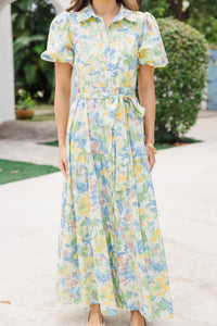 Wait For Daylight Green Floral Maxi Dress