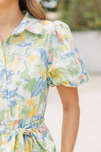 Wait For Daylight Green Floral Maxi Dress