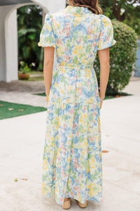 Wait For Daylight Green Floral Maxi Dress