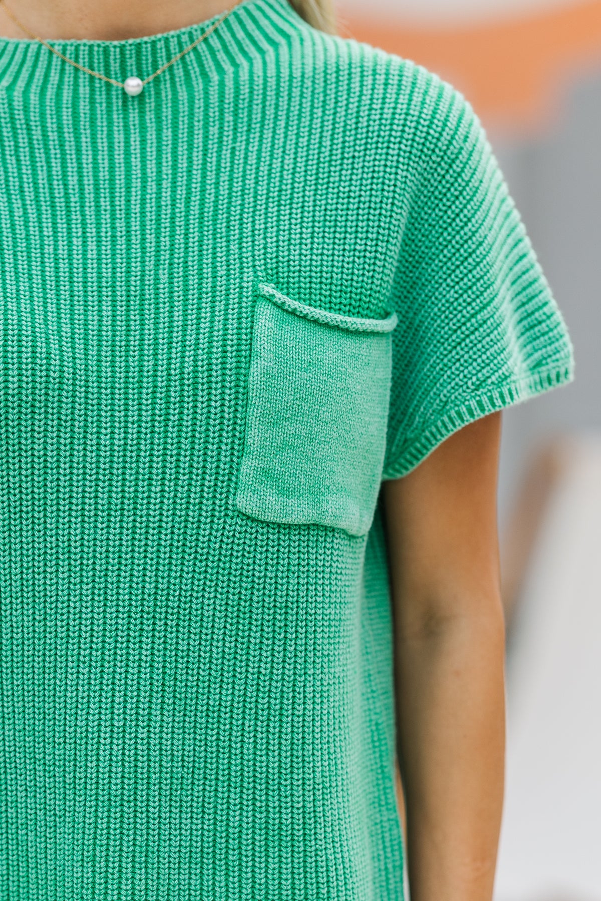 tell the truth short sleeve cardigan - green