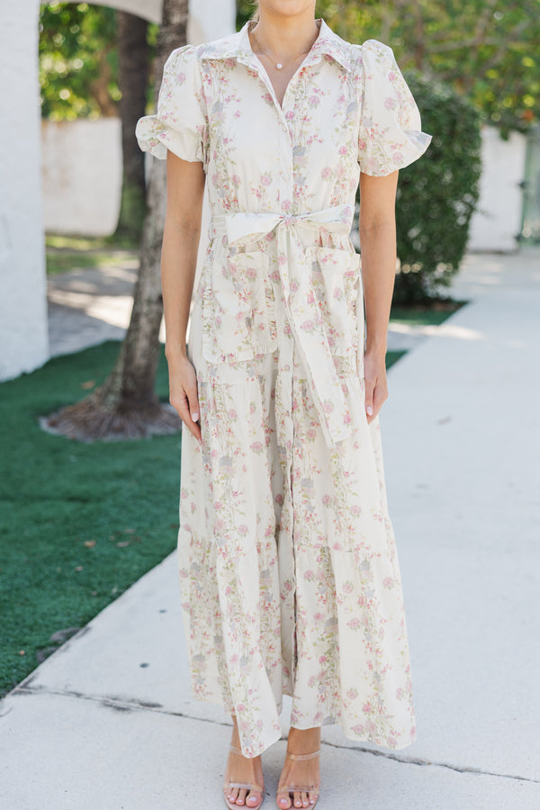 bohemian pink midi dress Women's In The Details Midi Dress, Pink
