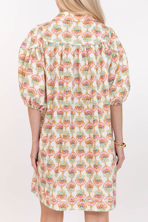 Better Than You Know Cream Floral Puff Sleeve Dress
