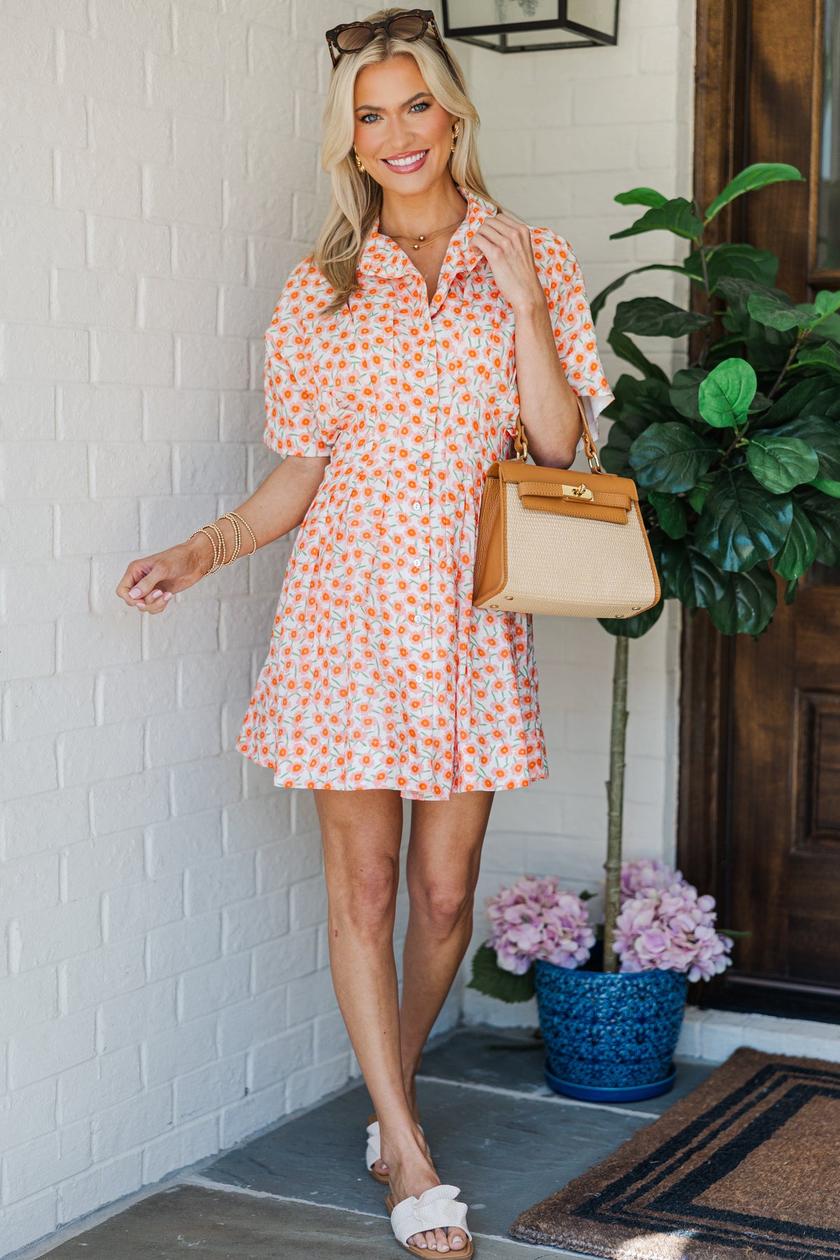 mint and orange dress Orange Print Linen Blend Midi Dress Mint Velvet