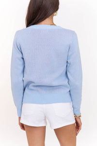 On Your Side Light Blue Lobster Sweater