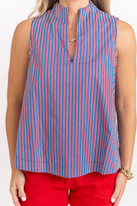 Makes You Happy Navy Striped Blouse