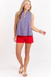 Makes You Happy Navy Striped Blouse