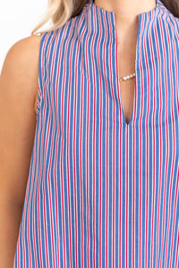 Makes You Happy Navy Striped Blouse