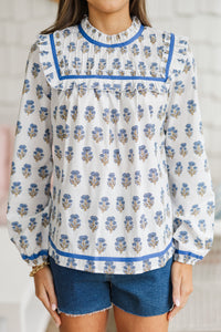 The Beauty White Medallion Blouse