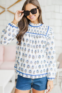 The Beauty White Medallion Blouse